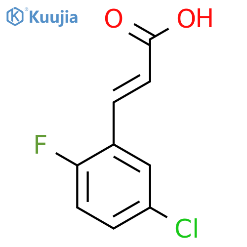 3-(5-chloro-2-fluorophenyl)prop-2-enoic acid structure