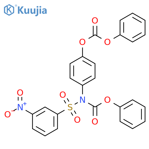 4-N-(phenoxycarbonyl)3-nitrobenzenesulfonamidophenyl phenyl carbonate structure