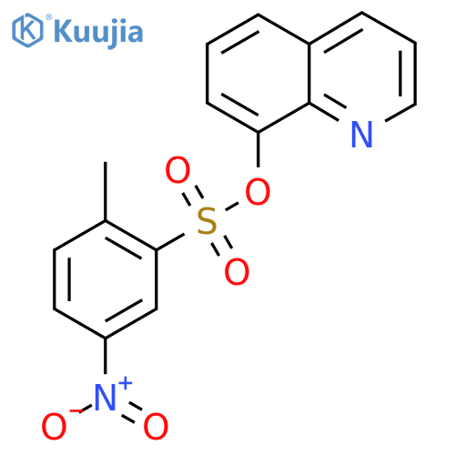 quinolin-8-yl 2-methyl-5-nitrobenzene-1-sulfonate structure