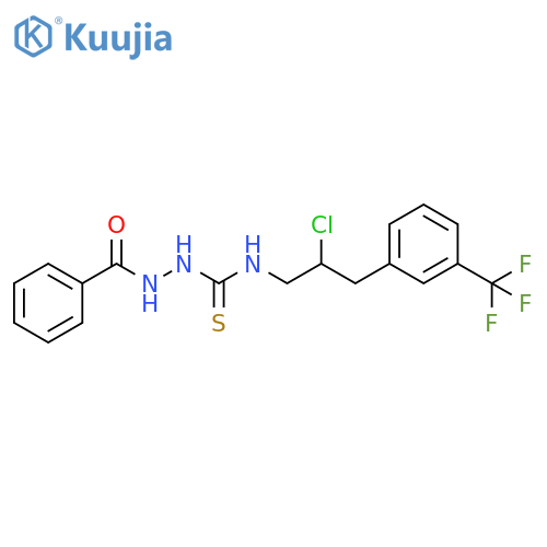 N-({2-chloro-3-3-(trifluoromethyl)phenylpropyl}carbamothioyl)aminobenzamide structure