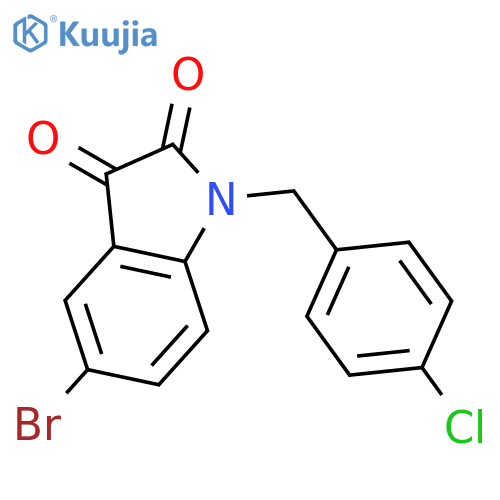 5-bromo-1-(4-chlorobenzyl)-1H-indole-2,3-dione structure