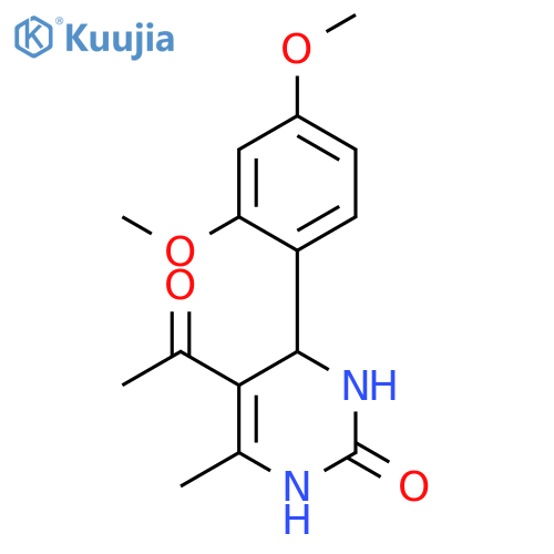 2(1H)-Pyrimidinone,5-acetyl-4-(2,4-dimethoxyphenyl)-3,4-dihydro-6-methyl-(9CI) structure