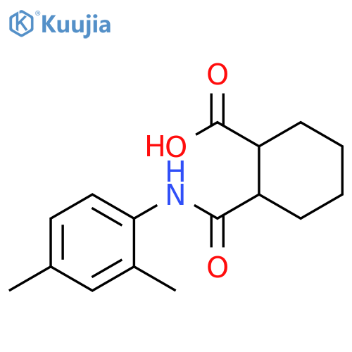 2-(2,4-dimethylphenyl)carbamoylcyclohexane-1-carboxylic acid structure