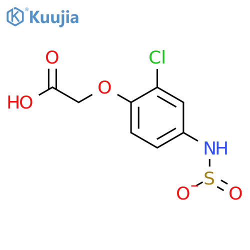 2-(2-chloro-4-sulfamoylphenoxy)acetic acid structure