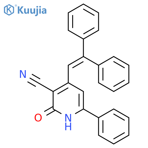 4-(2,2-diphenylethenyl)-2-oxo-6-phenyl-1,2-dihydropyridine-3-carbonitrile structure