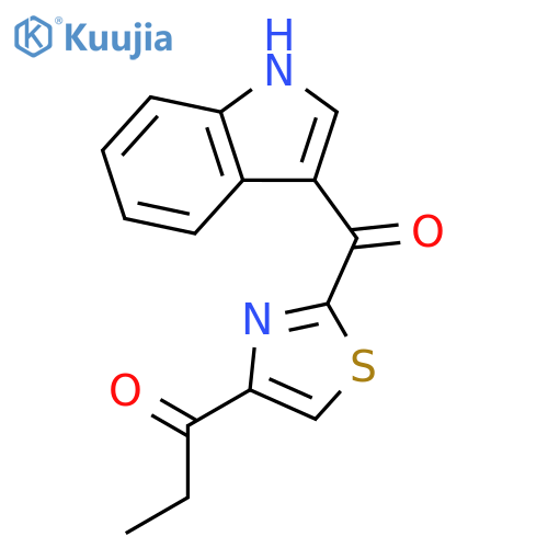 1-[2-(1H-Indole-3-carbonyl)-1,3-thiazol-4-yl]propan-1-one structure