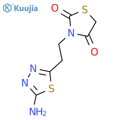 3-[2-(5-Amino-[1,3,4]thiadiazol-2-yl)-ethyl]-thiazolidine-2,4-dione structure
