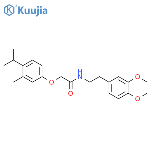 N-2-(3,4-dimethoxyphenyl)ethyl-2-3-methyl-4-(propan-2-yl)phenoxyacetamide structure