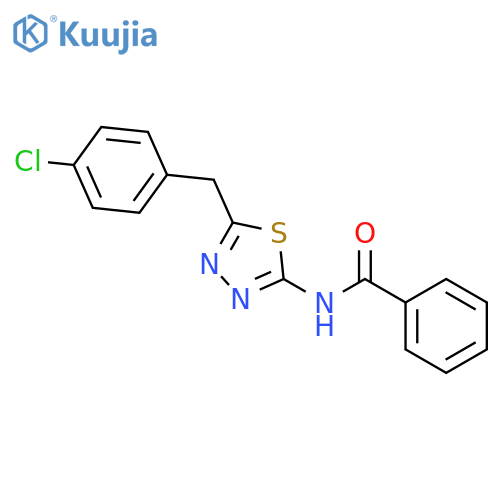 N-[5-(4-chlorobenzyl)-1,3,4-thiadiazol-2-yl]benzamide structure