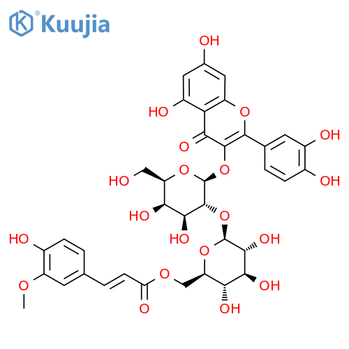 quercetin 3-O-[2-O-(6-O-E-feruloyl)-beta-D-glucopyranosyl]-beta-D-galactopyranoside structure