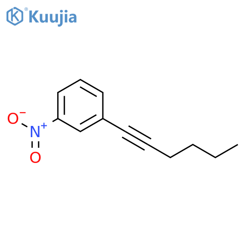 Benzene, 1-(1-hexynyl)-3-nitro- structure