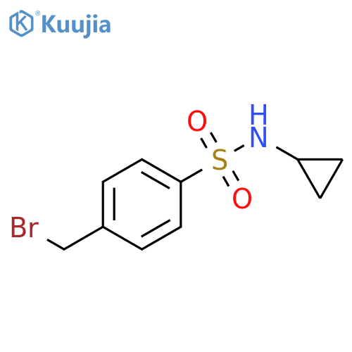 4-(bromomethyl)-N-cyclopropylbenzene-1-sulfonamide structure