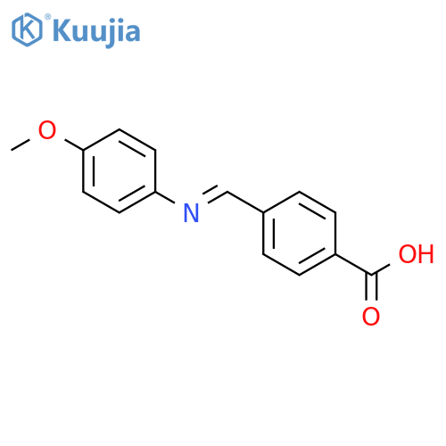 4-{(E)-[(4-Methoxyphenyl)imino]methyl}benzoic acid structure