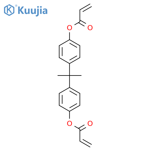 2-Propenoic acid, (1-methylethylidene)di-4,1-phenylene ester structure
