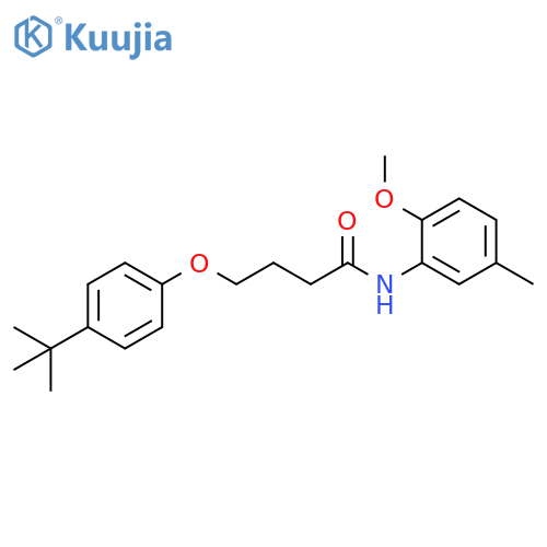 4-(4-tert-butylphenoxy)-N-(2-methoxy-5-methylphenyl)butanamide structure
