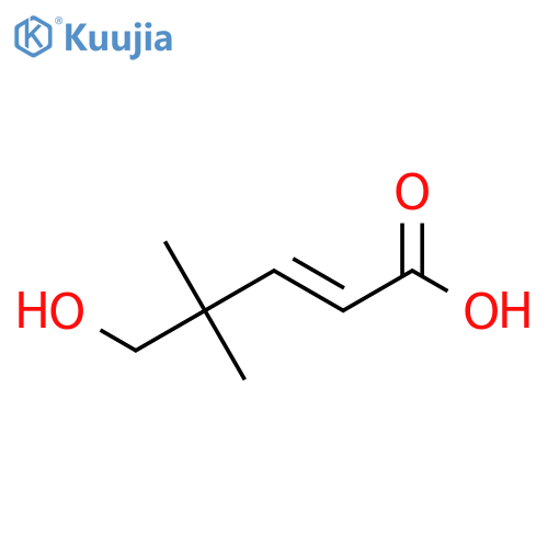 5-Hydroxy-4,4-dimethylpent-2-enoic acid structure
