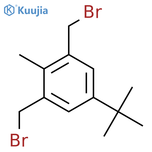 BENZENE, 1,3-BIS(BROMOMETHYL)-5-(1,1-DIMETHYLETHYL)-2-METHYL- structure