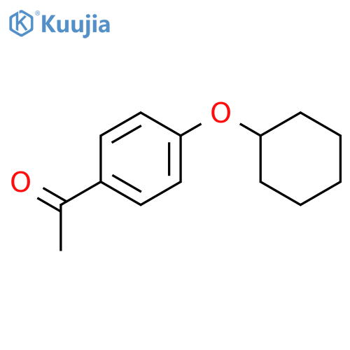 1-4-(cyclohexyloxy)phenylethan-1-one structure