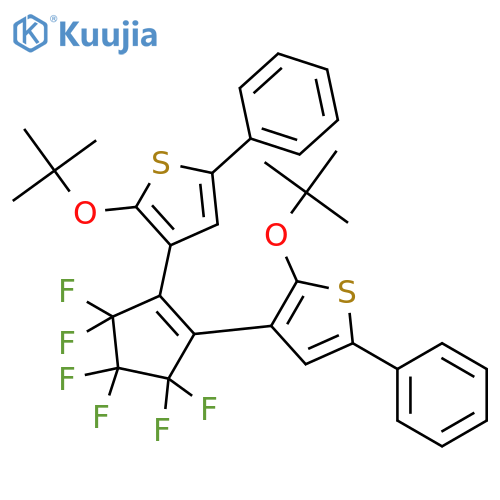 Thiophene, 3,3'-(3,3,4,4,5,5-hexafluoro-1-cyclopentene-1,2-diyl)bis[2-(1,1-dimethylethoxy)-5-phenyl- structure