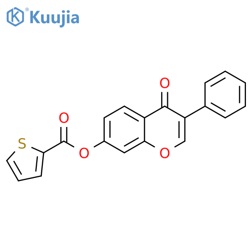 4-oxo-3-phenyl-4H-chromen-7-yl thiophene-2-carboxylate structure