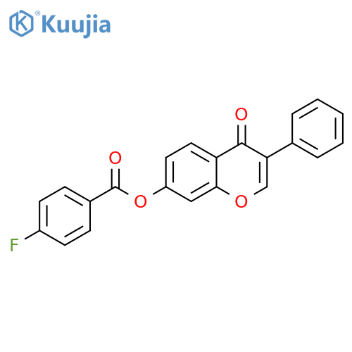 4-oxo-3-phenyl-4H-chromen-7-yl 4-fluorobenzoate structure