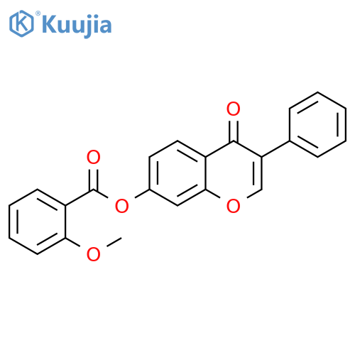 4-oxo-3-phenyl-4H-chromen-7-yl 2-methoxybenzoate structure