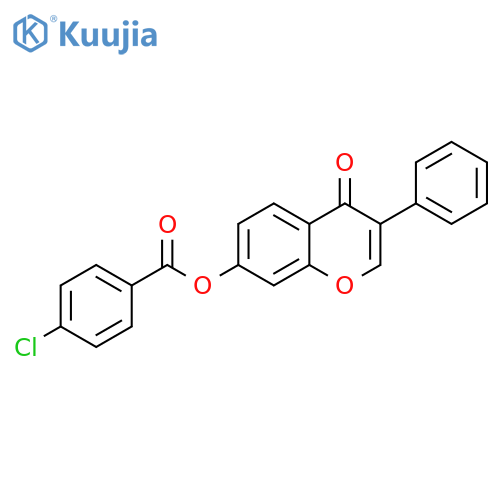 4-oxo-3-phenyl-4H-chromen-7-yl 4-chlorobenzoate structure