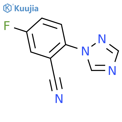 BENZONITRILE, 5-FLUORO-2-(1H-1,2,4-TRIAZOL-1-YL)- structure