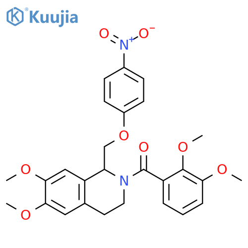2-(2,3-dimethoxybenzoyl)-6,7-dimethoxy-1-(4-nitrophenoxy)methyl-1,2,3,4-tetrahydroisoquinoline structure