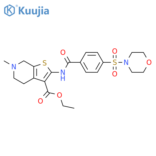 ethyl 6-methyl-2-4-(morpholine-4-sulfonyl)benzamido-4H,5H,6H,7H-thieno2,3-cpyridine-3-carboxylate structure