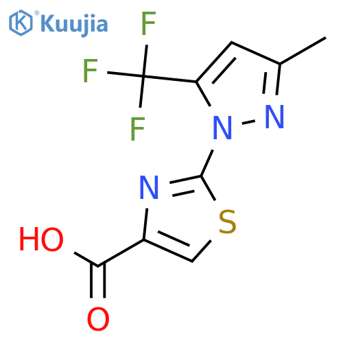 2-3-Methyl-5-(Trifluoromethyl)-1h-Pyrazol-1-Yl-1,3-Thiazole-4-Carboxylic Acid structure
