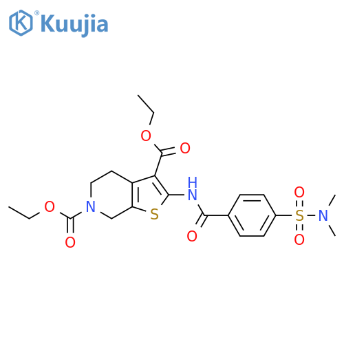 3,6-diethyl 2-4-(dimethylsulfamoyl)benzamido-4H,5H,6H,7H-thieno2,3-cpyridine-3,6-dicarboxylate structure