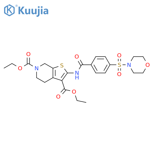 3,6-diethyl 2-4-(morpholine-4-sulfonyl)benzamido-4H,5H,6H,7H-thieno2,3-cpyridine-3,6-dicarboxylate structure