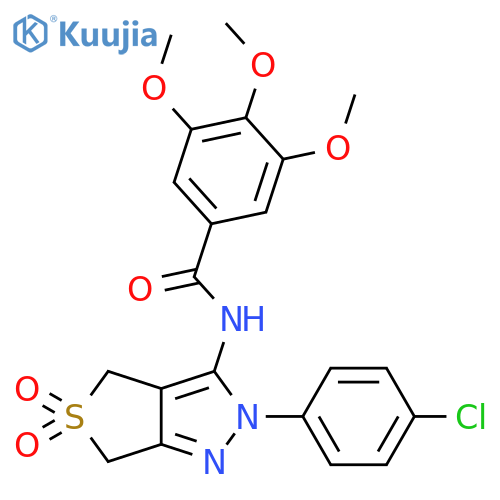 N-2-(4-chlorophenyl)-5,5-dioxo-2H,4H,6H-5lambda6-thieno3,4-cpyrazol-3-yl-3,4,5-trimethoxybenzamide structure