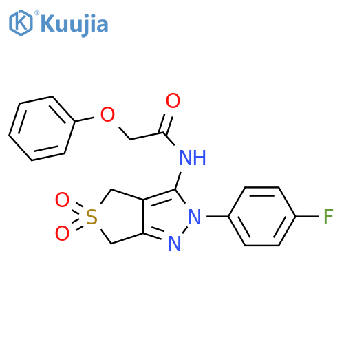 N-2-(4-fluorophenyl)-5,5-dioxo-2H,4H,6H-5lambda6-thieno3,4-cpyrazol-3-yl-2-phenoxyacetamide structure