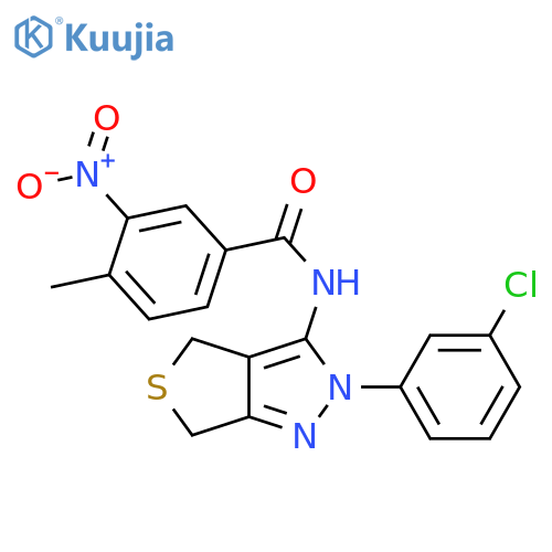 N-[2-(3-chlorophenyl)-2H,4H,6H-thieno[3,4-c]pyrazol-3-yl]-4-methyl-3-nitrobenzamide structure