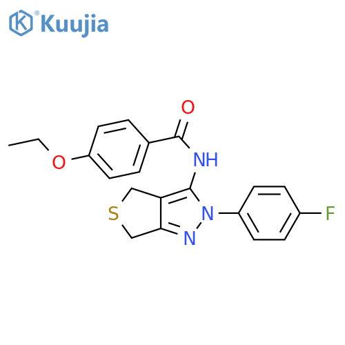 4-ethoxy-N-2-(4-fluorophenyl)-2H,4H,6H-thieno3,4-cpyrazol-3-ylbenzamide structure