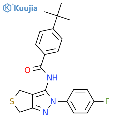 4-tert-butyl-N-2-(4-fluorophenyl)-2H,4H,6H-thieno3,4-cpyrazol-3-ylbenzamide structure