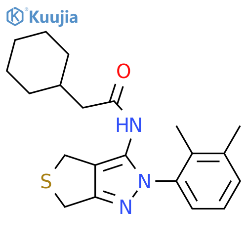 2-cyclohexyl-N-2-(2,3-dimethylphenyl)-2H,4H,6H-thieno3,4-cpyrazol-3-ylacetamide structure