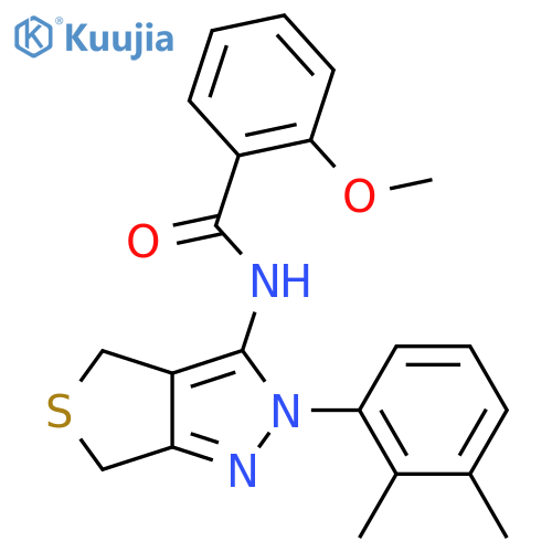 N-2-(2,3-dimethylphenyl)-2H,4H,6H-thieno3,4-cpyrazol-3-yl-2-methoxybenzamide structure