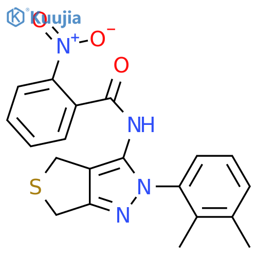 N-2-(2,3-dimethylphenyl)-2H,4H,6H-thieno3,4-cpyrazol-3-yl-2-nitrobenzamide structure
