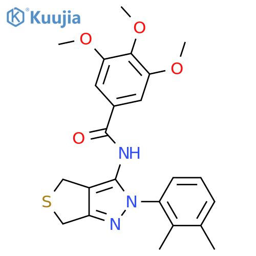 N-2-(2,3-dimethylphenyl)-2H,4H,6H-thieno3,4-cpyrazol-3-yl-3,4,5-trimethoxybenzamide structure