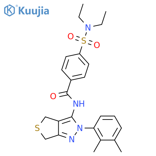 4-(diethylsulfamoyl)-N-2-(2,3-dimethylphenyl)-2H,4H,6H-thieno3,4-cpyrazol-3-ylbenzamide structure
