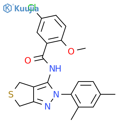 5-chloro-N-2-(2,4-dimethylphenyl)-2H,4H,6H-thieno3,4-cpyrazol-3-yl-2-methoxybenzamide structure