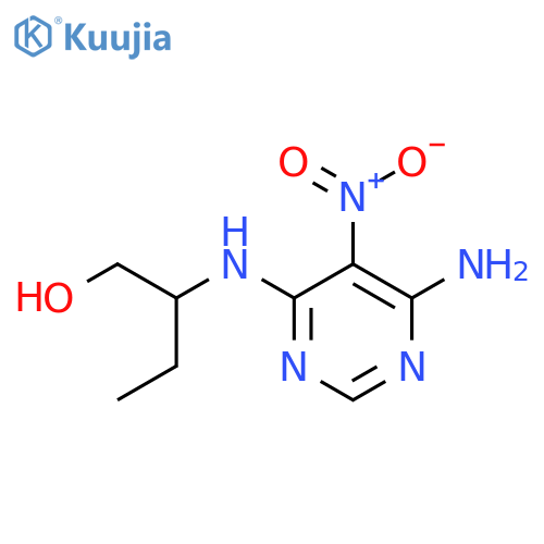 2-(6-amino-5-nitropyrimidin-4-yl)aminobutan-1-ol structure