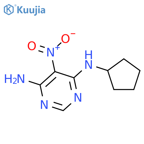 N4-cyclopentyl-5-nitropyrimidine-4,6-diamine structure
