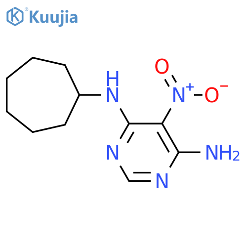 N4-cycloheptyl-5-nitropyrimidine-4,6-diamine structure