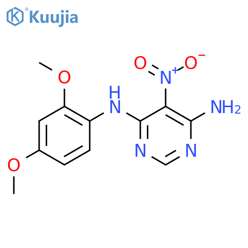 N4-(2,4-dimethoxyphenyl)-5-nitropyrimidine-4,6-diamine structure