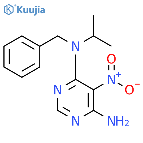 N4-benzyl-5-nitro-N4-(propan-2-yl)pyrimidine-4,6-diamine structure
