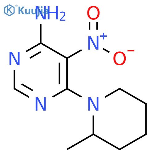 6-(2-methylpiperidin-1-yl)-5-nitropyrimidin-4-amine structure